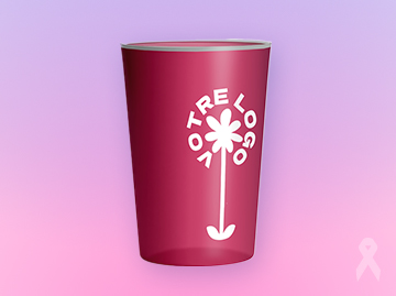 Gobelet plastique écocup octobre rose
